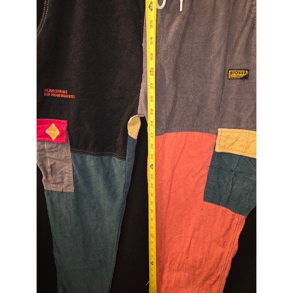 Stussy x kclot vintage Corduroy Patchwork Drawstring Pants Mens Color Streetwear - Picture 7 of 10